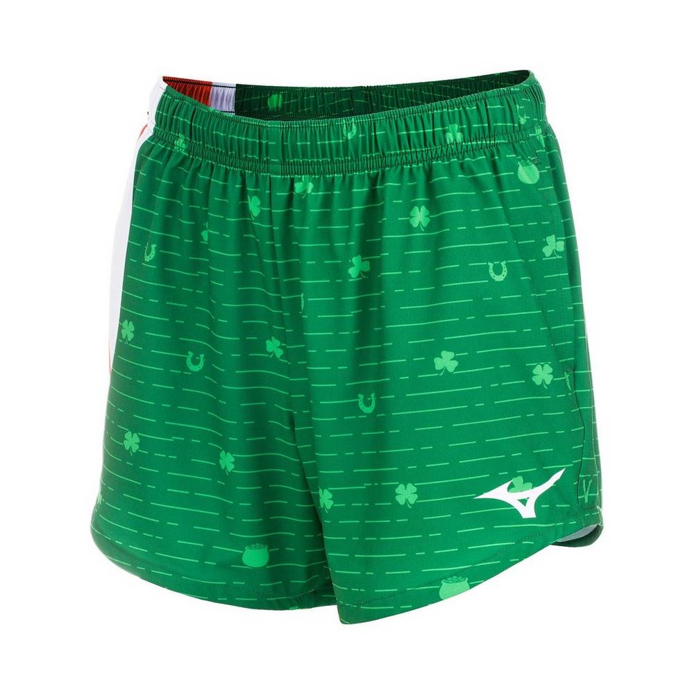 Mizuno Women's 5" Printable Shorts Green (421875-VZM)